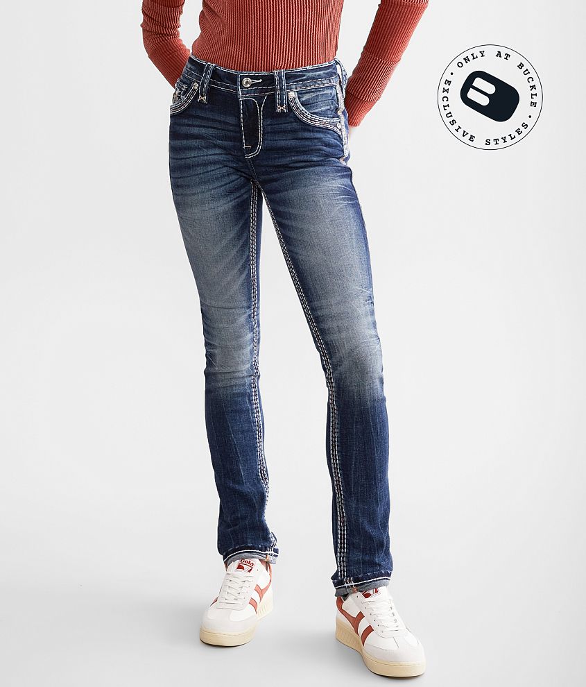 Rock Revival Lorelei Mid-Rise Straight Stretch Jean front view