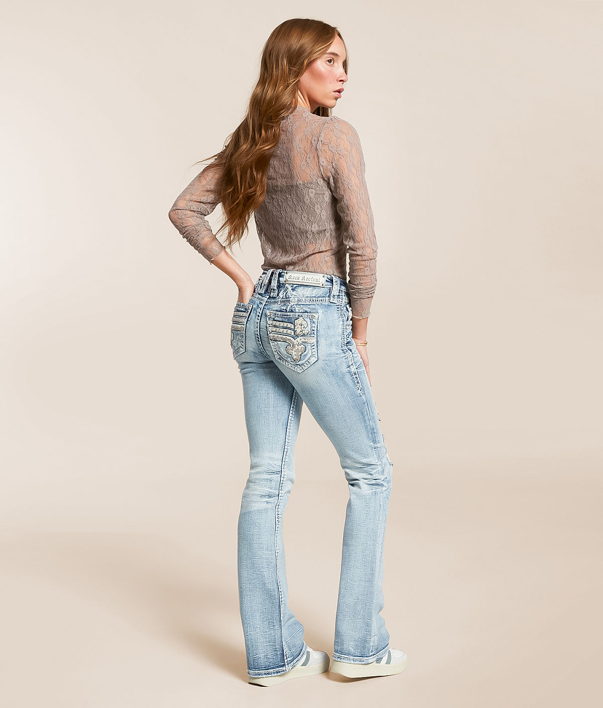 Rock Revival Janit Mid-Rise Boot Stretch Jean — Janit MB204 by Buckle