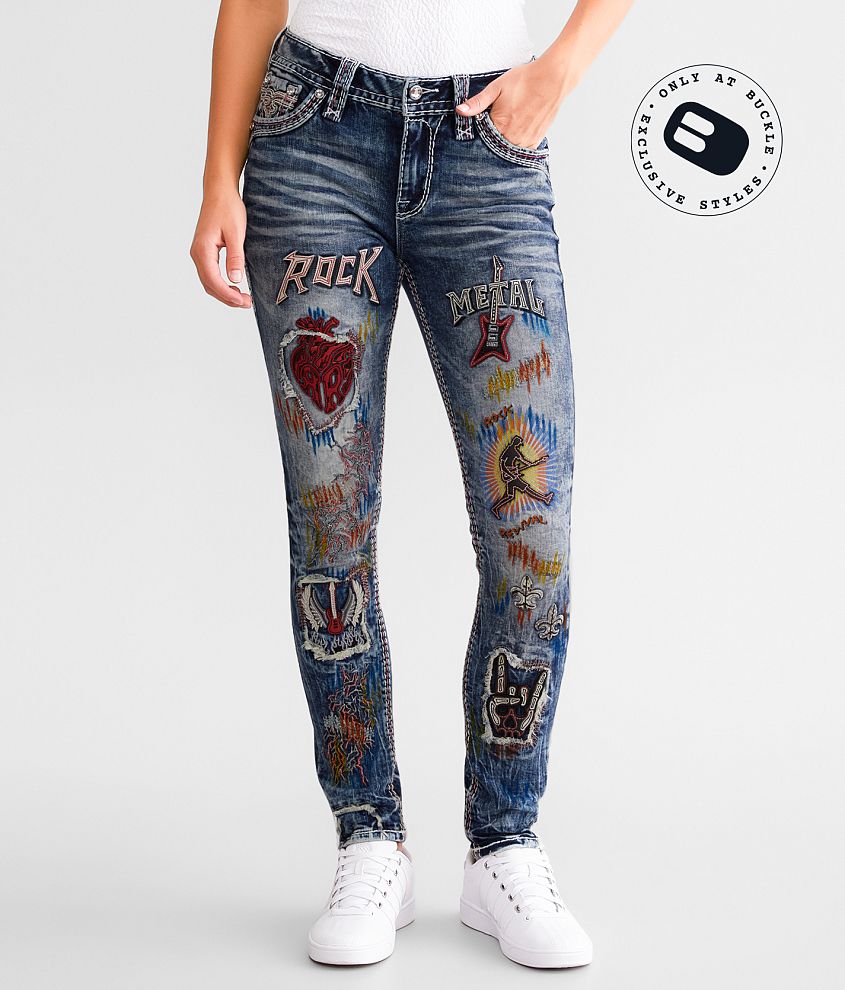 Rock Revival Zihna Mid-Rise Skinny Stretch Jean front view