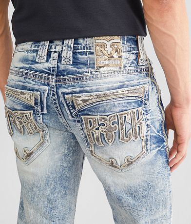 Rock Revival Colter Slim Straight Stretch Jean back pocket view
