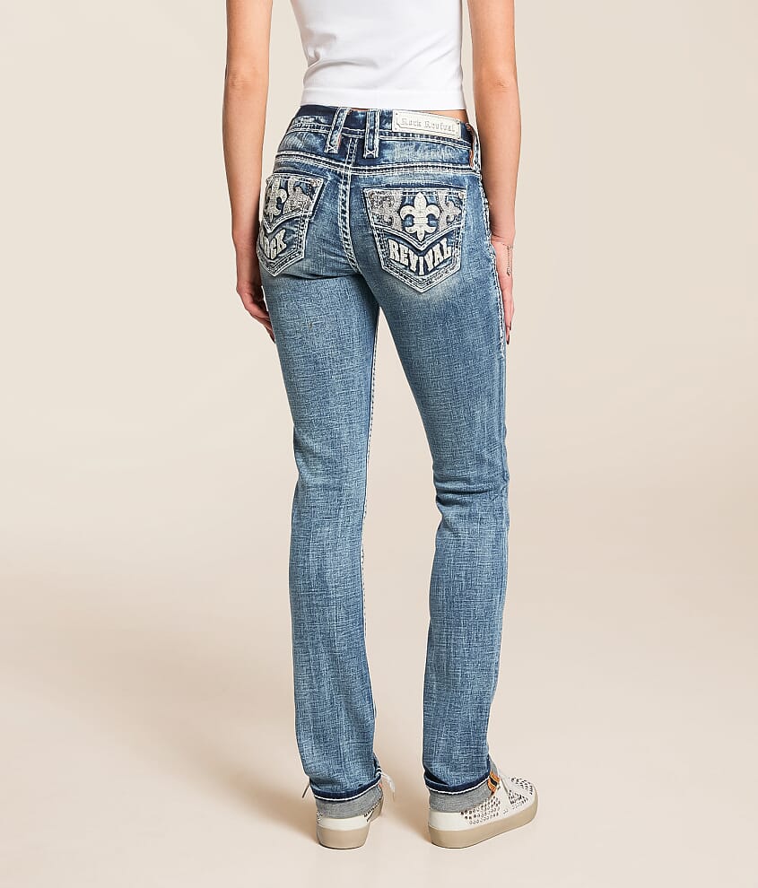 Alyvia Low Rise Straight Stretch Cuffed Jean - thumbnail 4