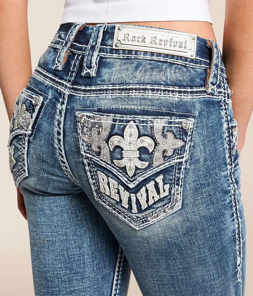 Alyvia Low Rise Straight Stretch Cuffed Jean - thumbnail 5