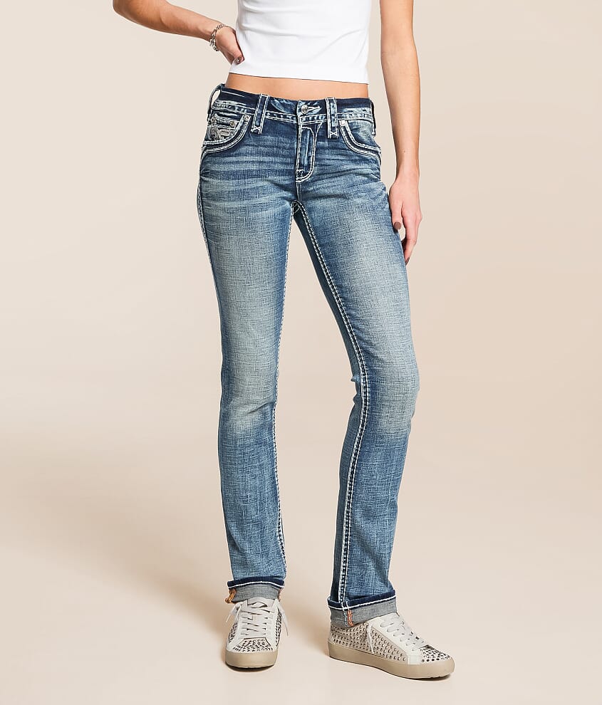 Alyvia Low Rise Straight Stretch Cuffed Jean - thumbnail 2