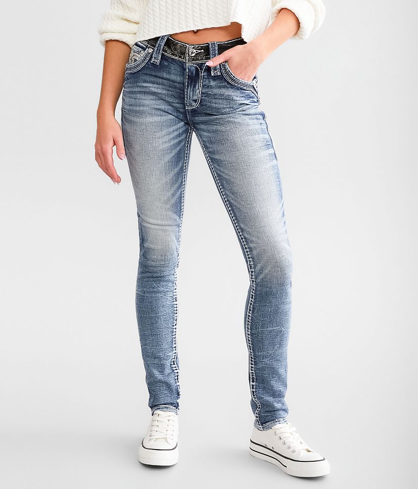 Rock Revival Pearlie Mid-Rise Skinny Stretch Jean front view