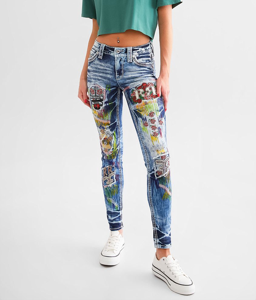 Rock Revival Renata Mid-Rise Skinny Stretch Jean front view