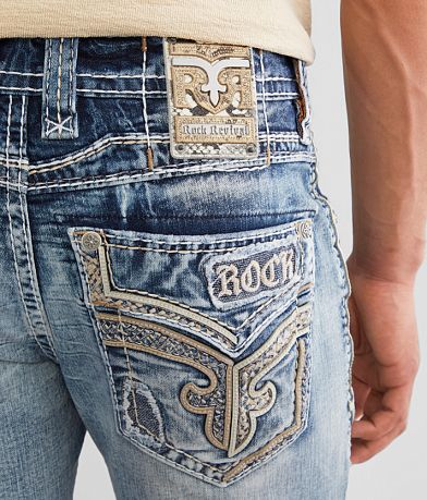 Rock Revival Adrian Boot Stretch Jean back pocket view