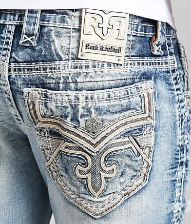 Rock Revival Harmon Straight Stretch Jean back pocket view