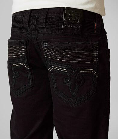 Rock Revival Barak Biker Stretch Short back pocket view