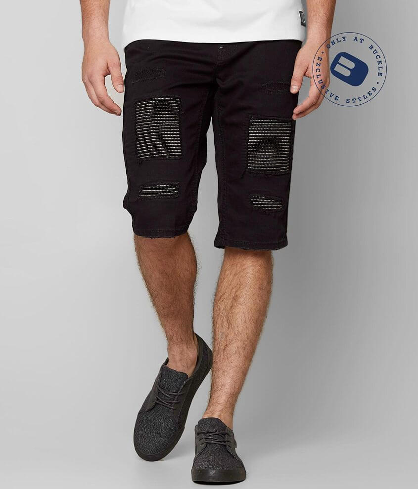 Rock Revival Barak Biker Stretch Short front view