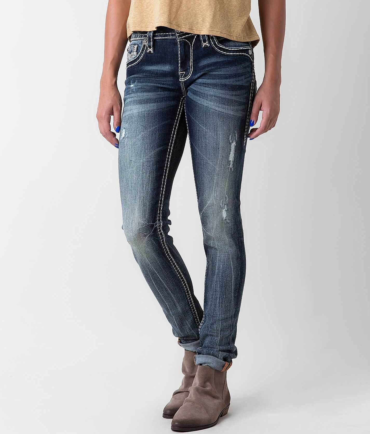 mid rise skinny stretch jeans