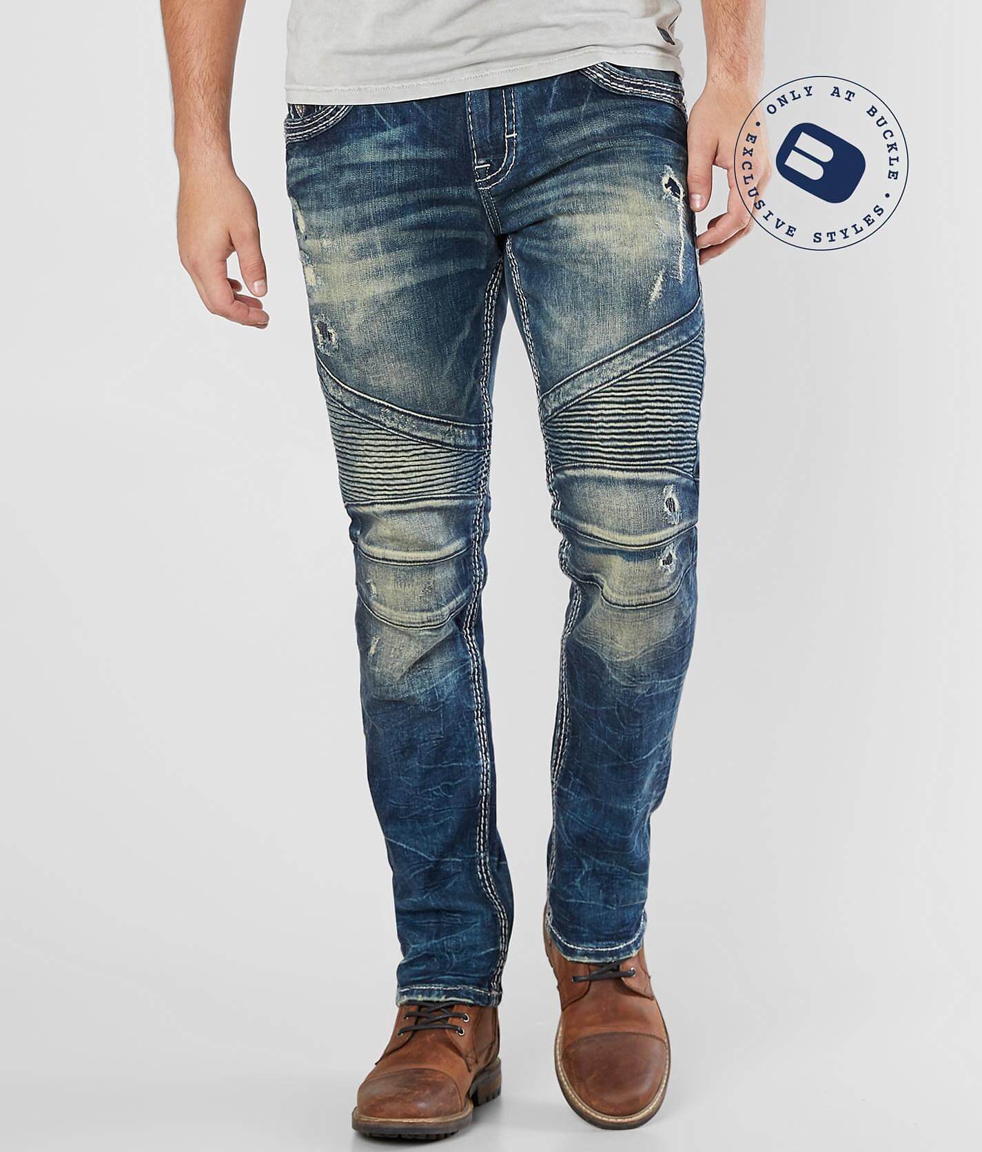 rock revival biker jeans