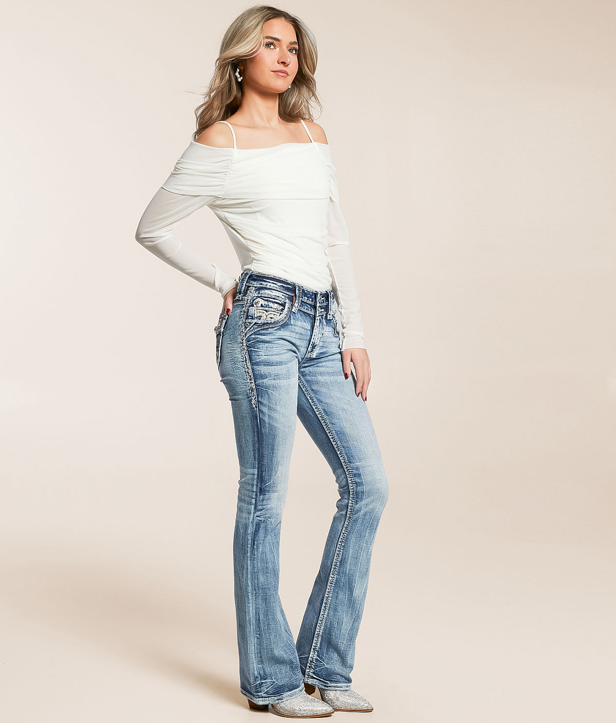 Rock Revival Savannah Mid-Rise Boot Stretch Jean — Savannah MB202 by Buckle