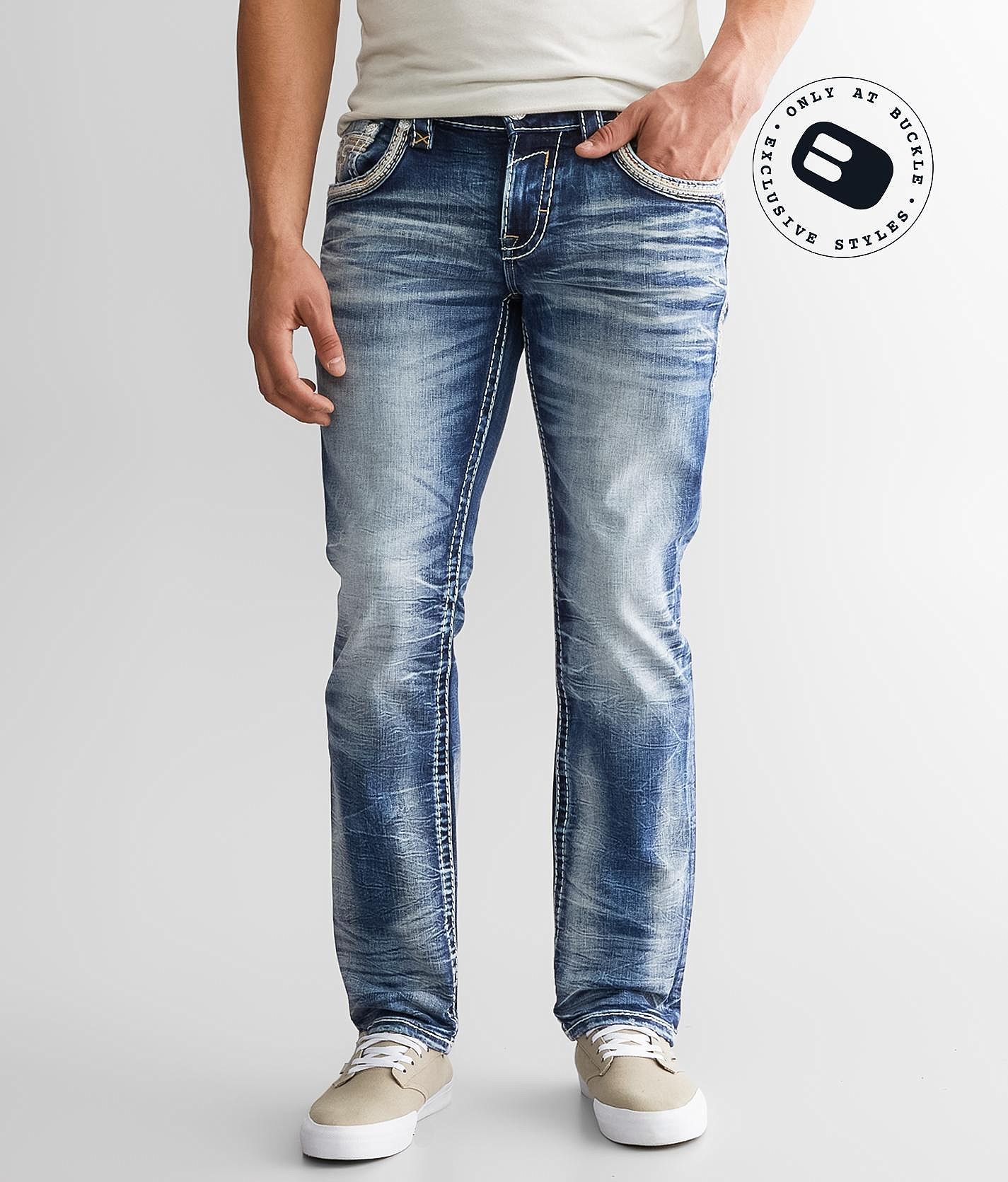 Rock Revival Men's Brayen J228R Straight Jean