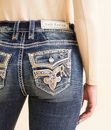 Rock Revival Haniel Easy Tailored Boot Stretch Jean back pocket view