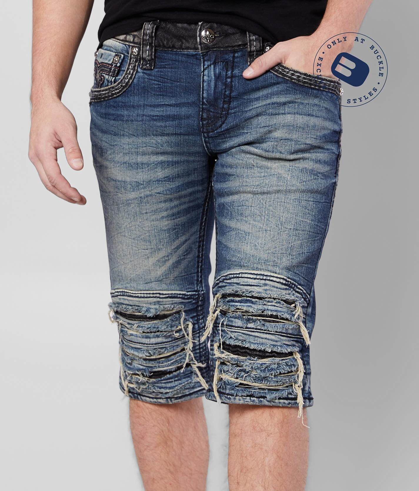 rock revival jean shorts mens