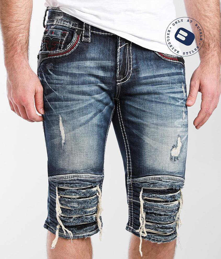 Rock Revival Moseley Biker Stretch Short front view