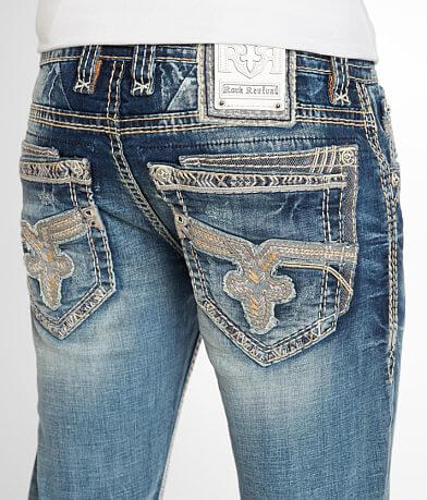 Rock Revival Saif Slim Straight Stretch Jean back pocket view