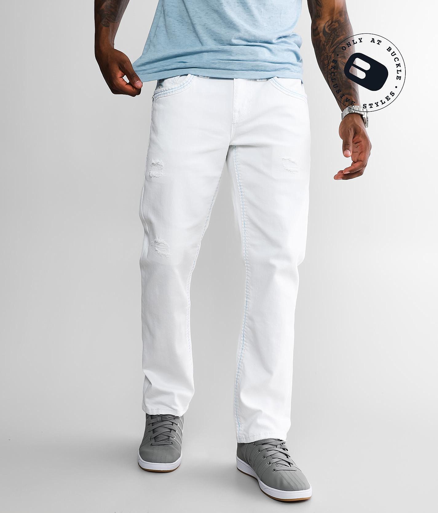 rock revival mens jeans white