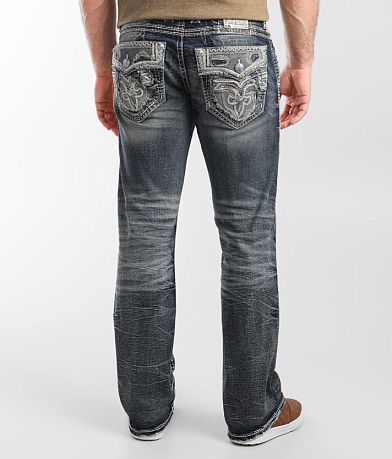 Rock Revival Storm Gray Boot Stretch Jean back view