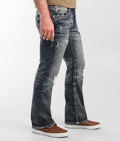 Rock Revival Storm Gray Boot Stretch Jean full right side view
