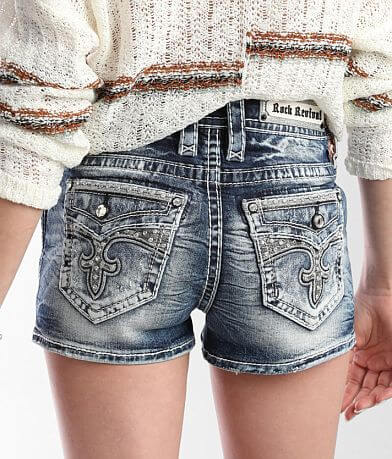 Rock Revival Rima Mid-Rise Stretch Short back view