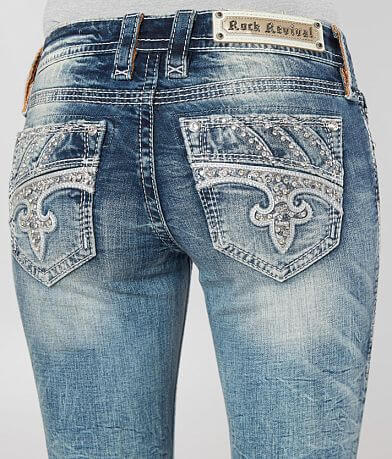 Rock Revival Fenna Boot Stretch Jean back pocket view