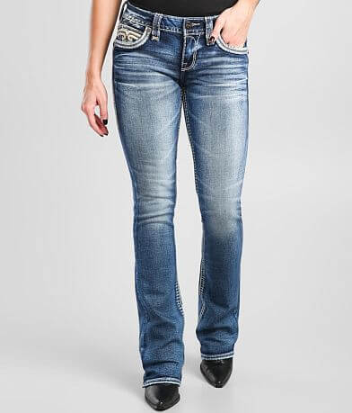 low pitch bootcut jeans