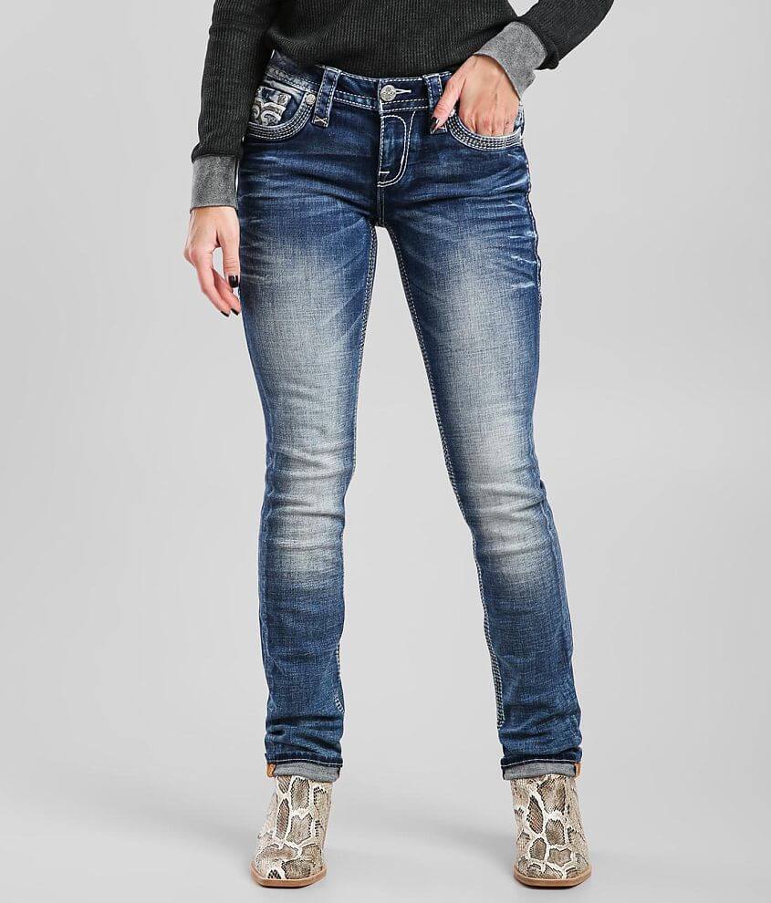 Rock Revival Jadeite Mid-Rise Straight Jean front view
