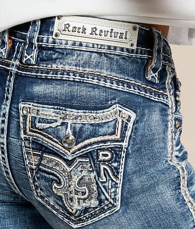 Rock Revival Alivine Universal Boot Stretch Jean back pocket view