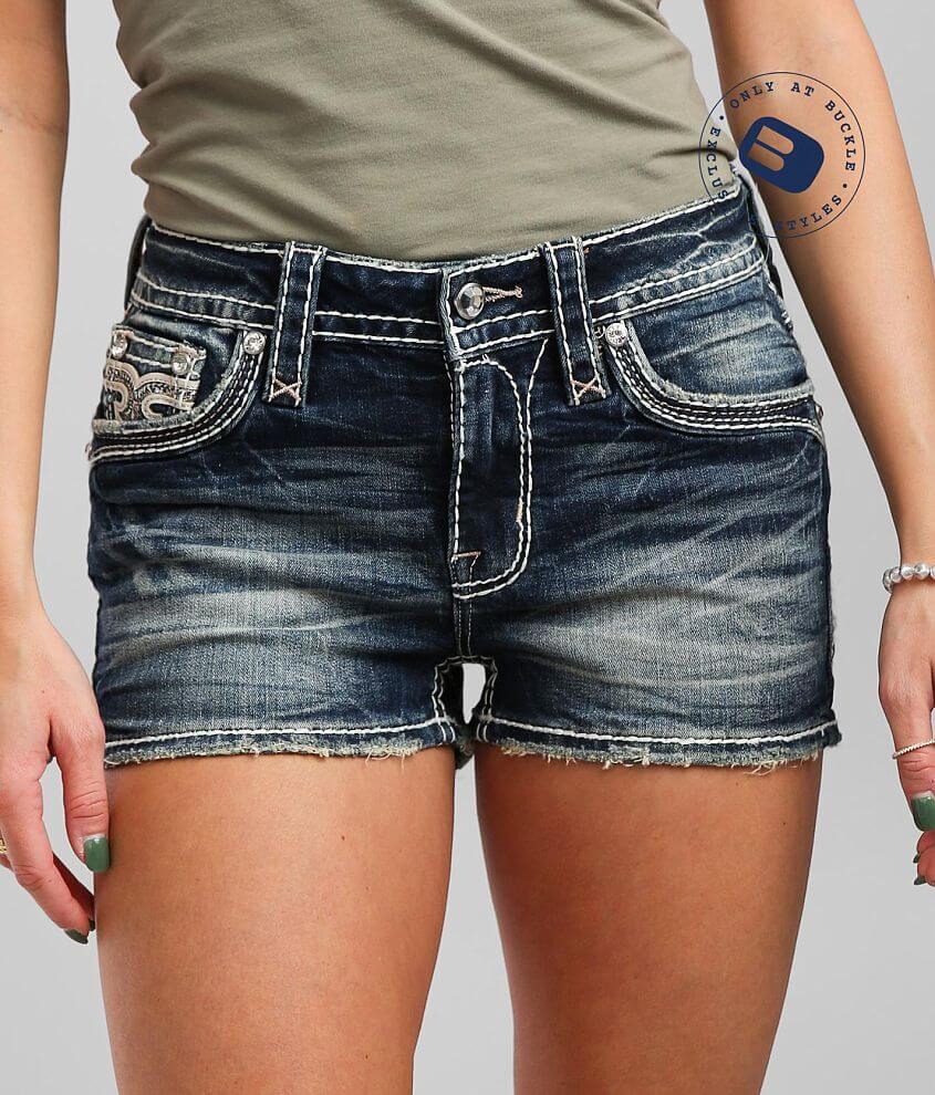 Rock Revival Iriss MidRise Stretch Short Women's Shorts in Iriss