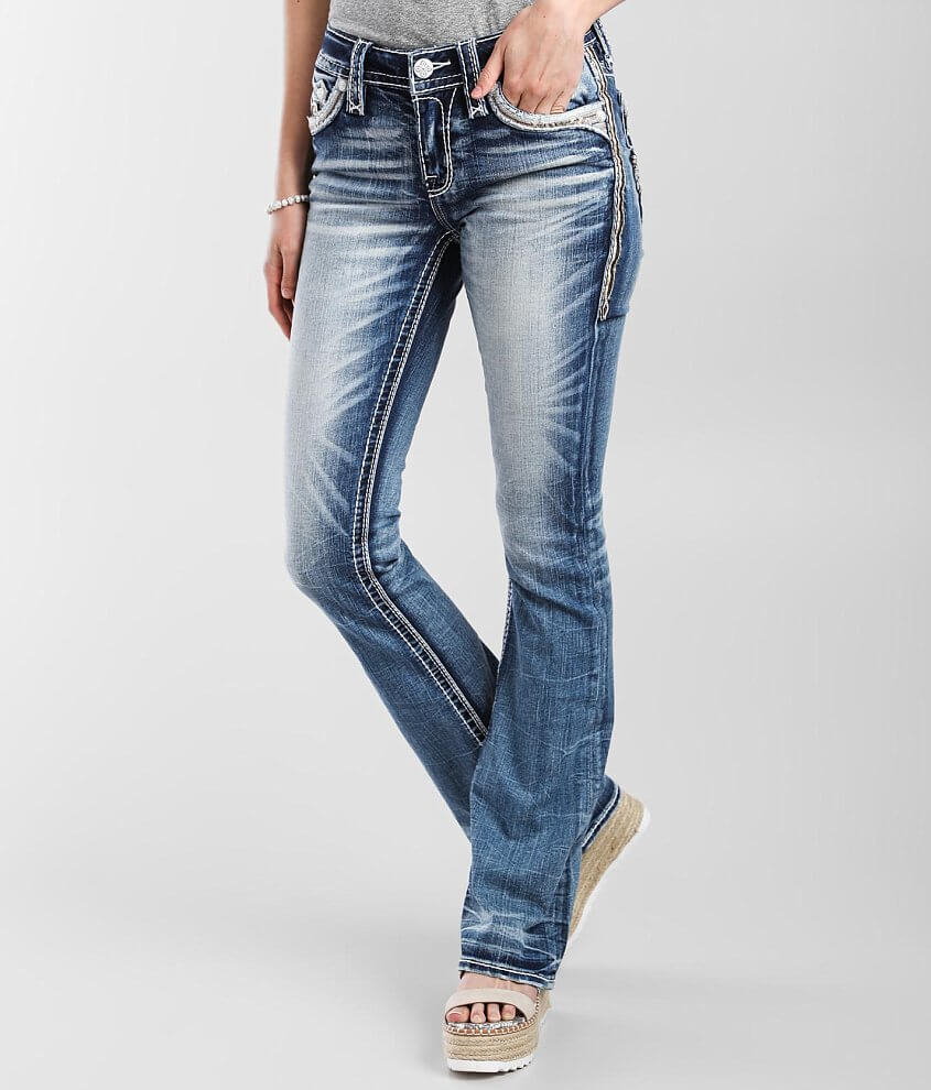 Rock Revival Limestone Mid-Rise Boot Stretch Jean front view