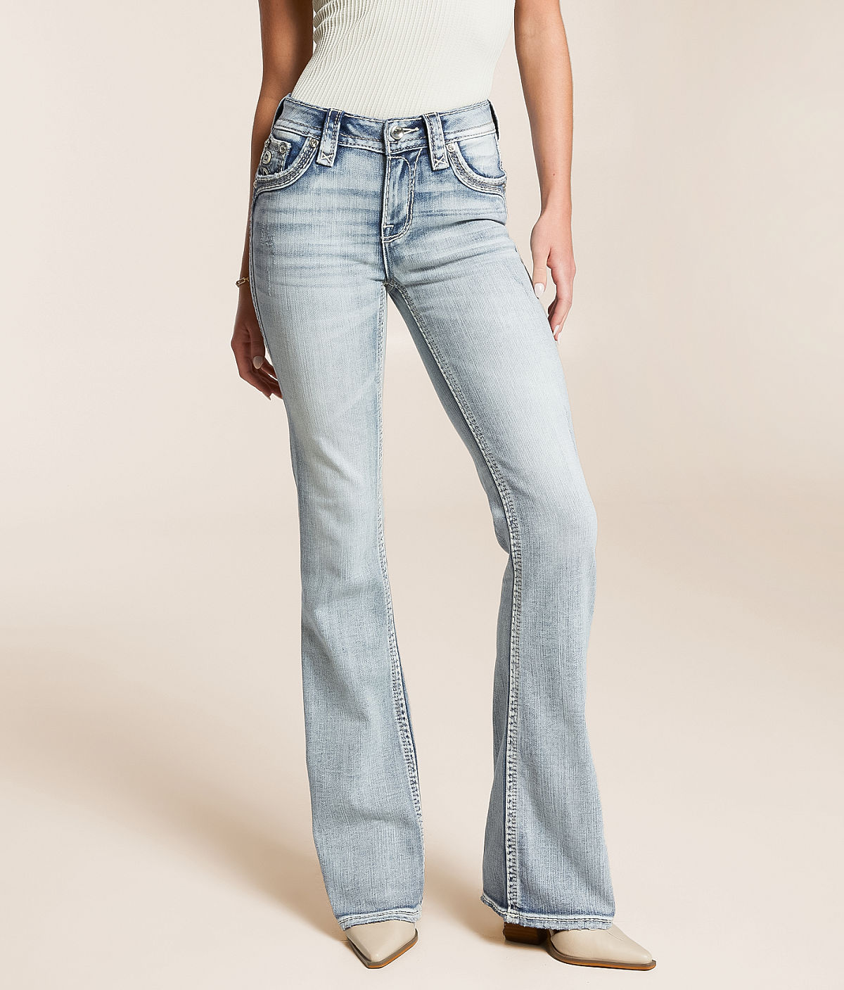 Rock Revival Rosebay Mid-Rise Boot Stretch Jean — Rosebay MVB202 by Buckle