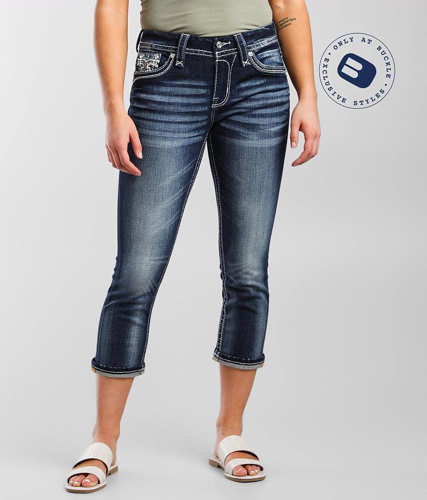 Rock Revival Cadeau Easy Stretch Capri Jean front view