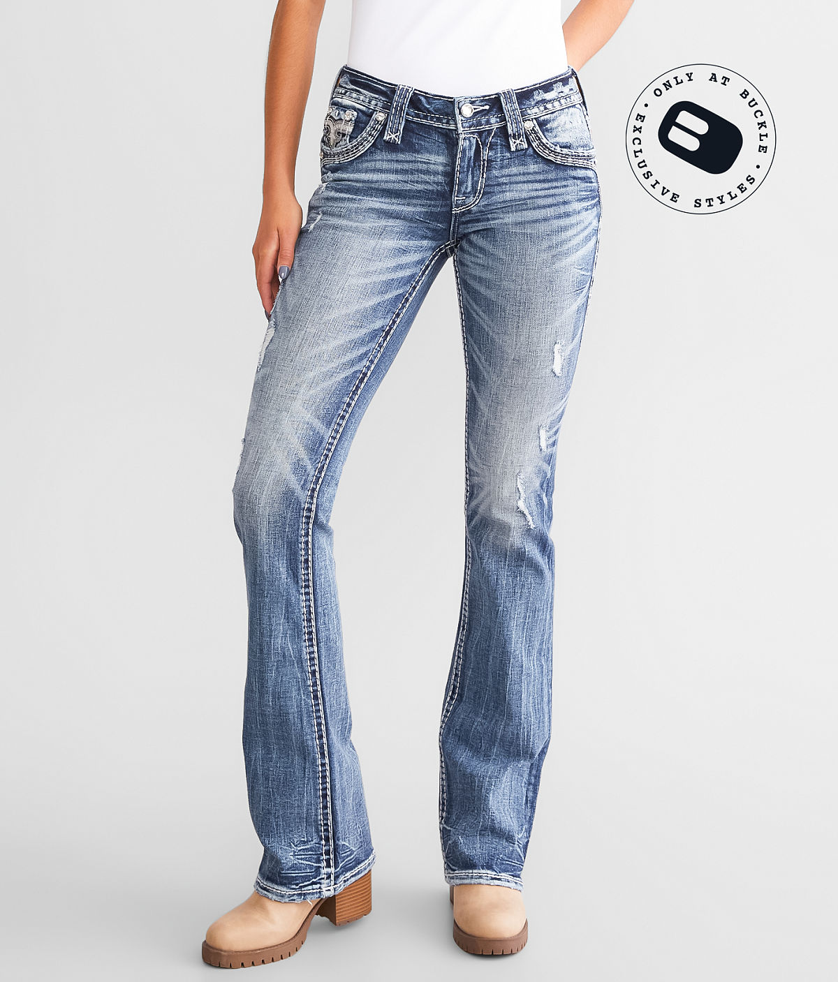 Rock Revival Kaylla Low Rise Boot Stretch Jean — Kaylla B207 by Buckle