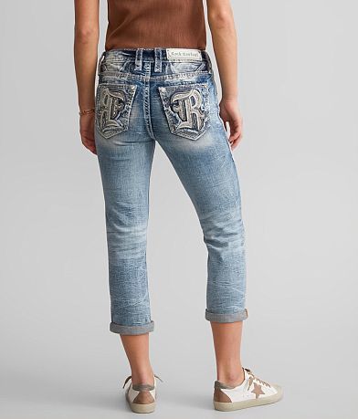 Rock Revival Eilish Cuffed Stretch Capri Jean back view