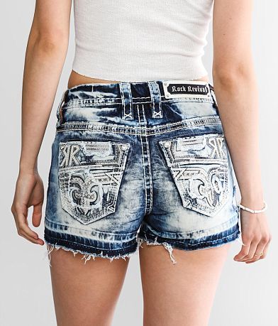 Rock Revival Leala Mid-Rise Stretch Short back view