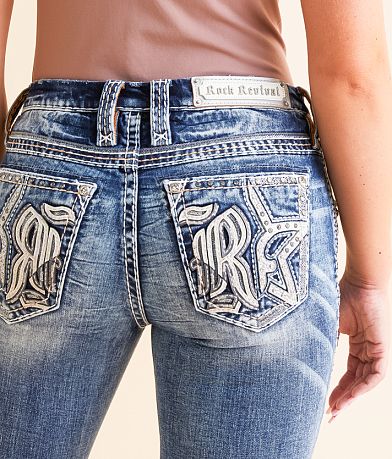 Rock Revival Lizbeth Easy Boot Stretch Jean back pocket view
