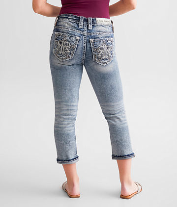 Sidonie Easy Mid-Rise Cuffed Stretch Capri Jean
