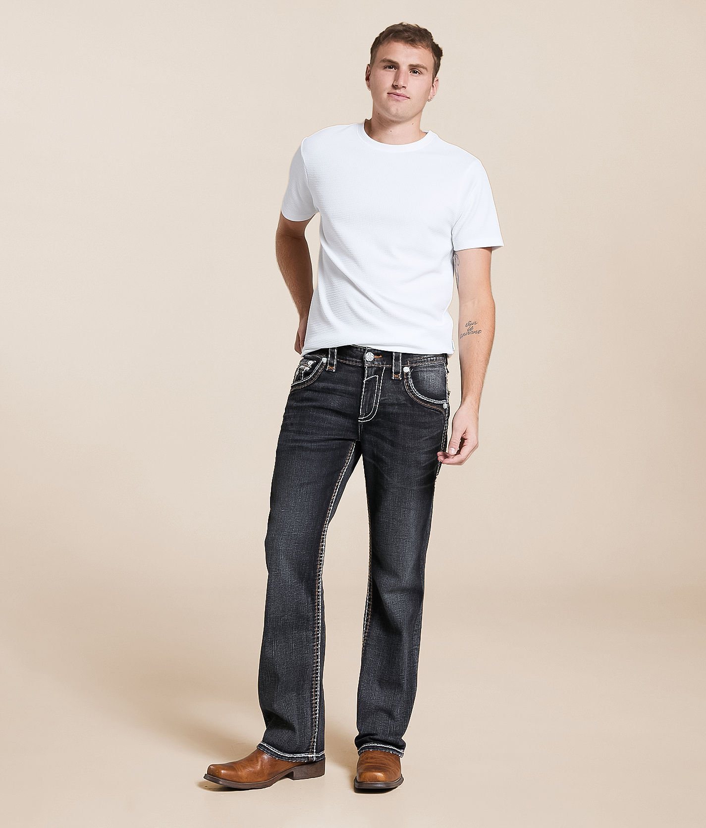 Rock Revival Jerret Slim Boot Stretch Jean - Men's Jeans in Jerret