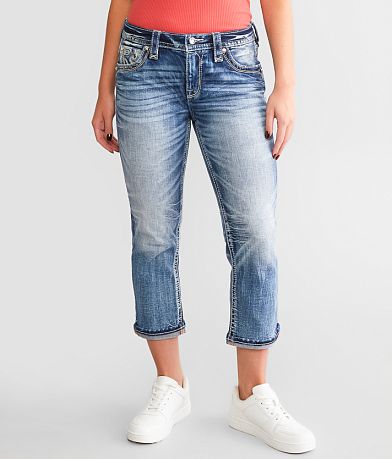 Rock revival Jen capri cropped blue offers jeans