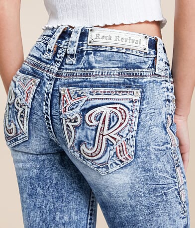 Rock Revival Agate Low Rise Boot Stretch Jean back pocket view