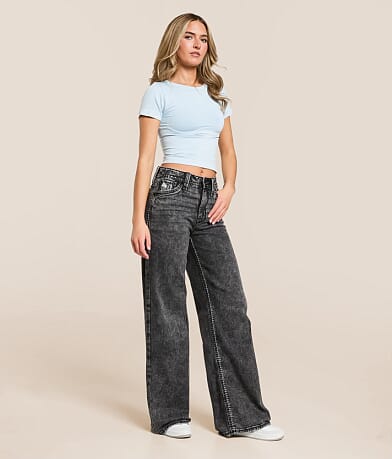 Rock Revival Isolde High Rise Wide Leg Stretch Jean front view