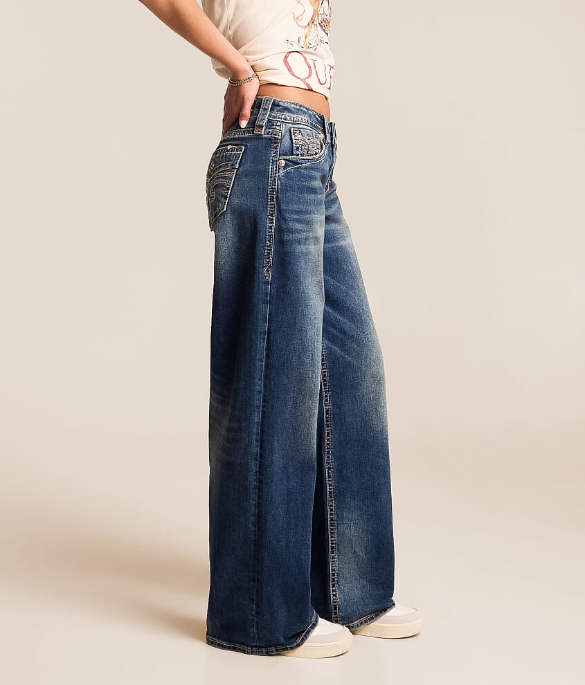 Titania Low Slung Wide Leg Baggy Stretch Jean