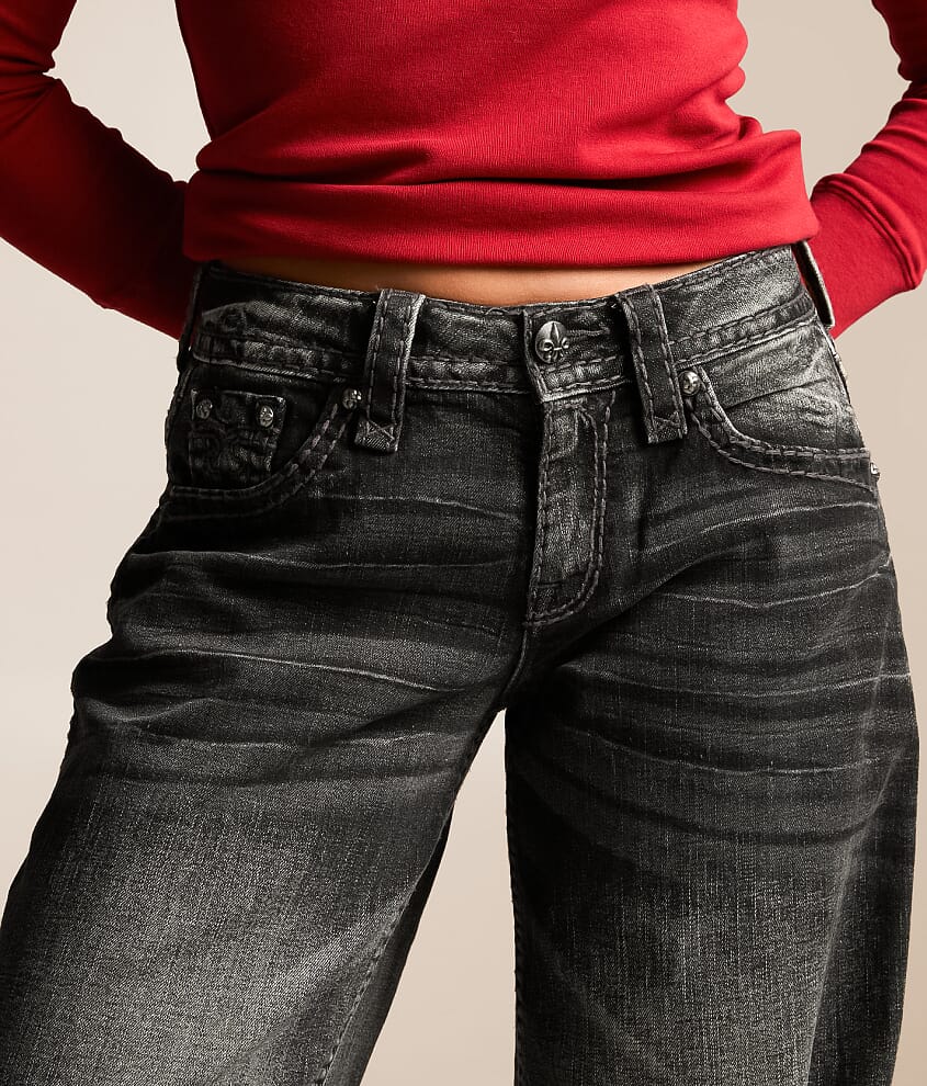 Titania Low Slung Wide Leg Baggy Stretch Jean