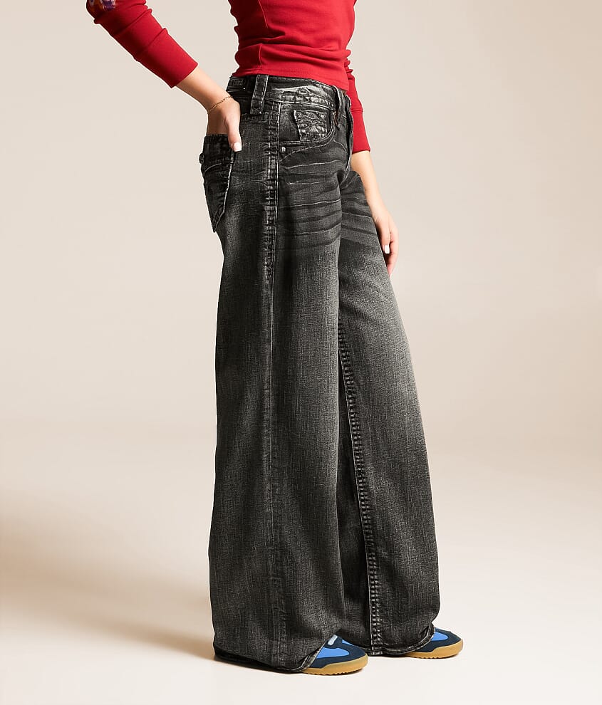 Titania Low Slung Wide Leg Baggy Stretch Jean