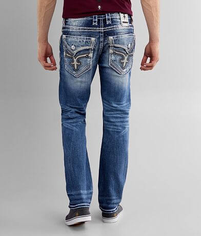 Rock Revival Aquatic Straight Stretch Jean BACK