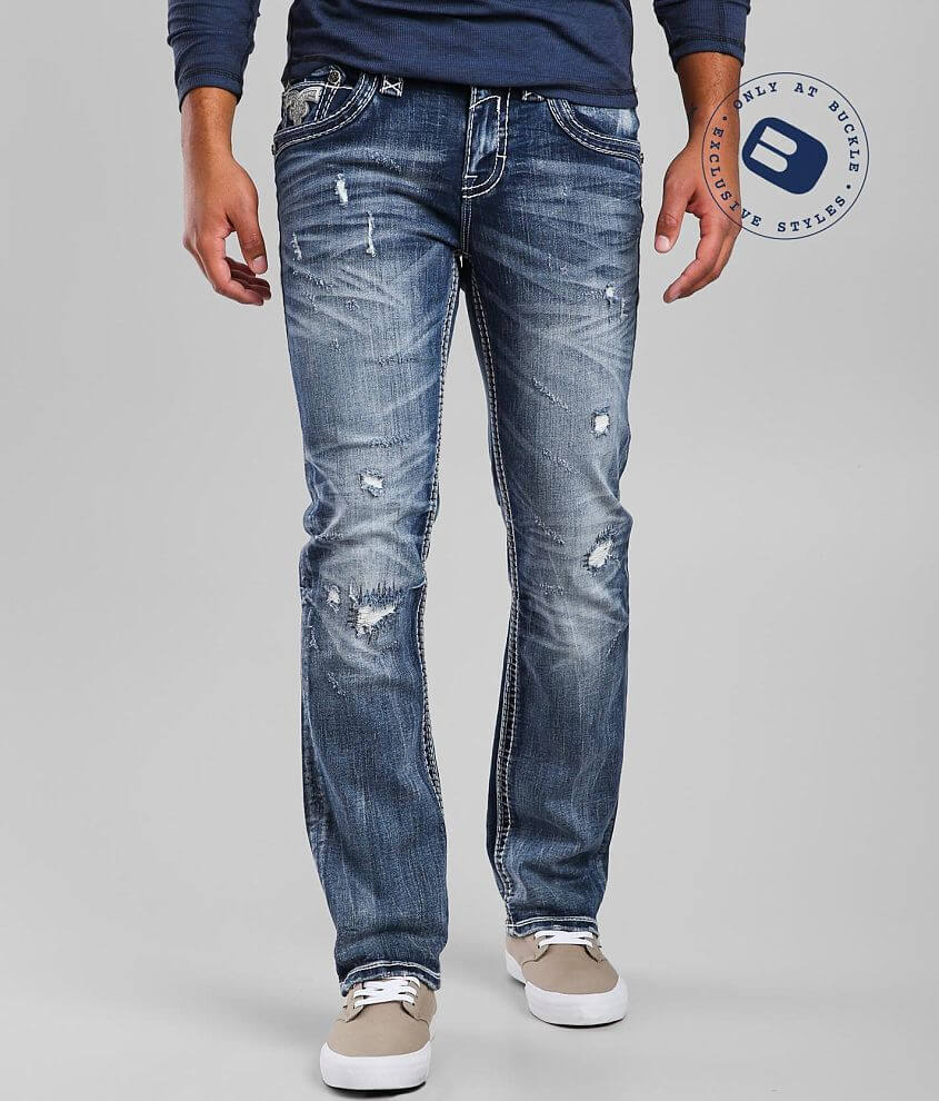 Rock Revival Blue Grotto Straight Stretch Jean front view