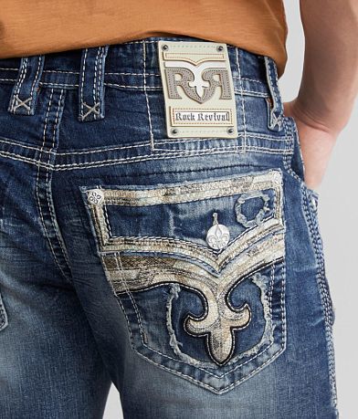 Rock Revival Brayen Relaxed Taper Stretch Jean back pocket view