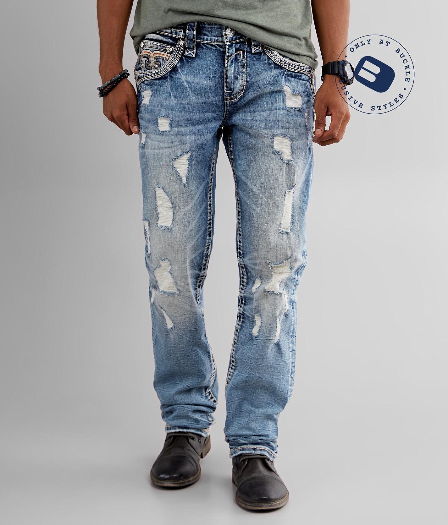 gray rock revival jeans