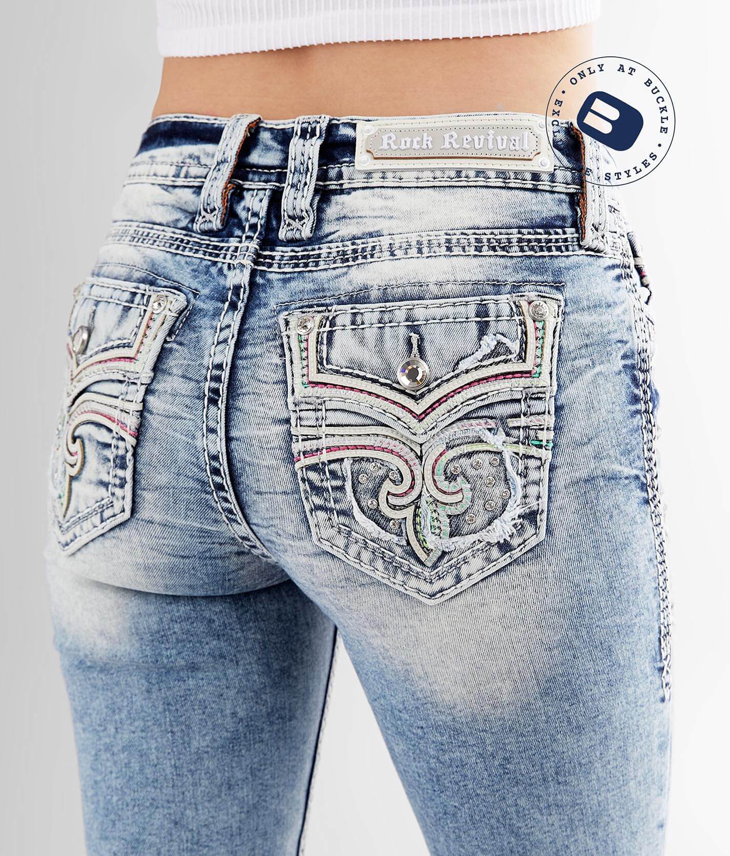 high waisted rock revival jeans